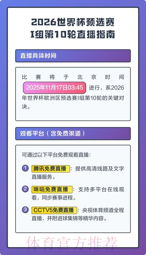 2026世界杯直播官方发布观看指南免费观看